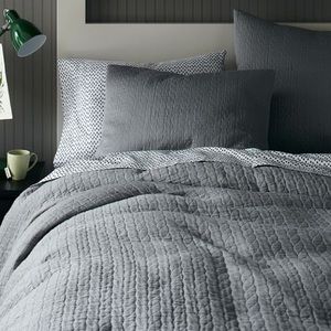 Organic Braided Matelasse Duvet Cover, Full/Queen
